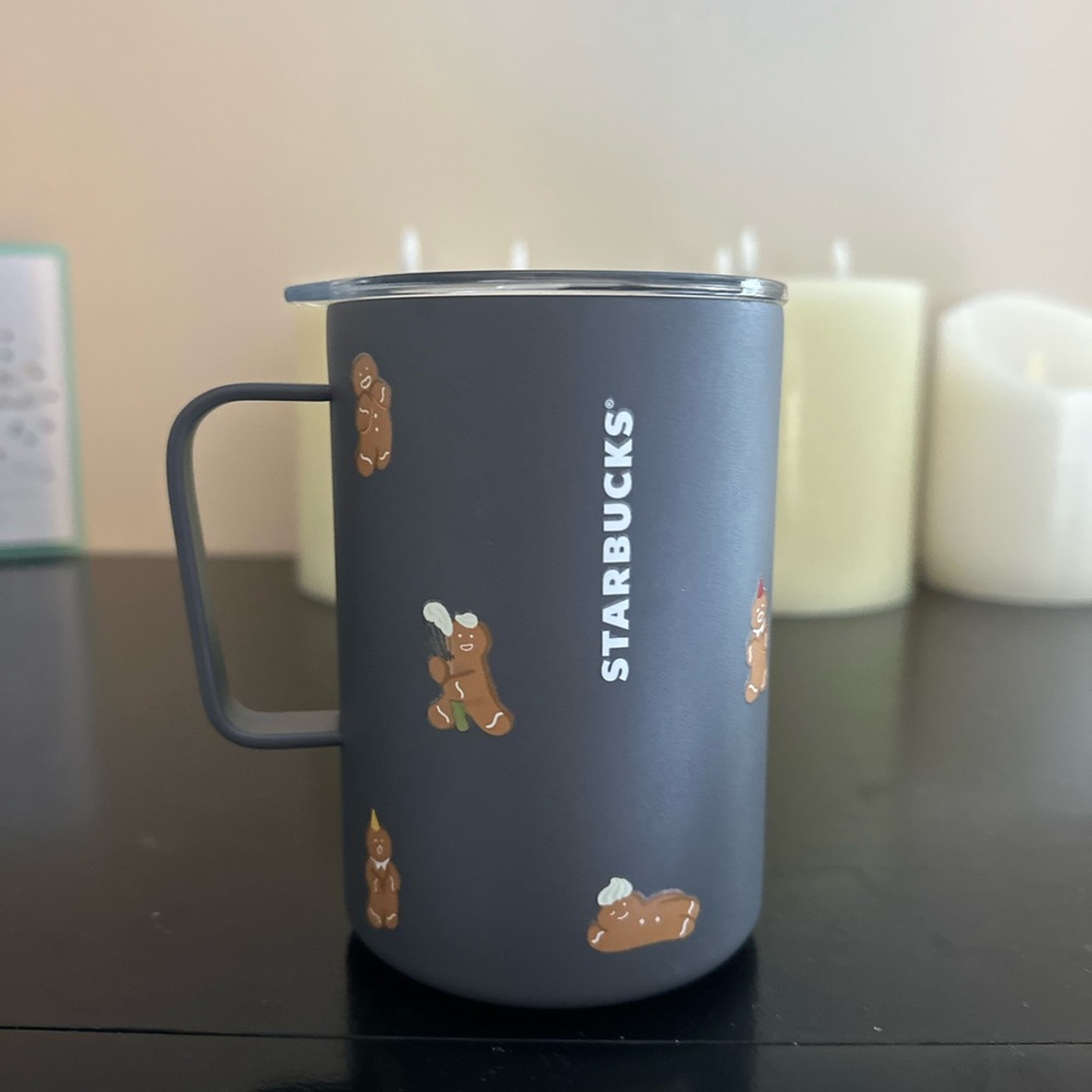 Starbucks Dark Gray Mug with Bear Motif
